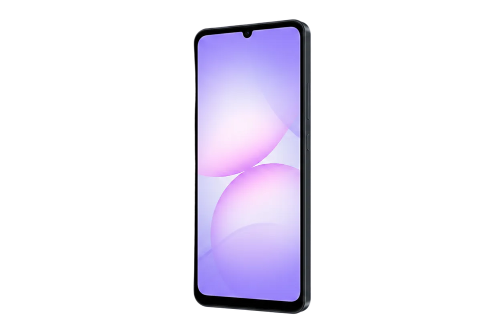 Black - Samsung Galaxy A07 4G front angled view
