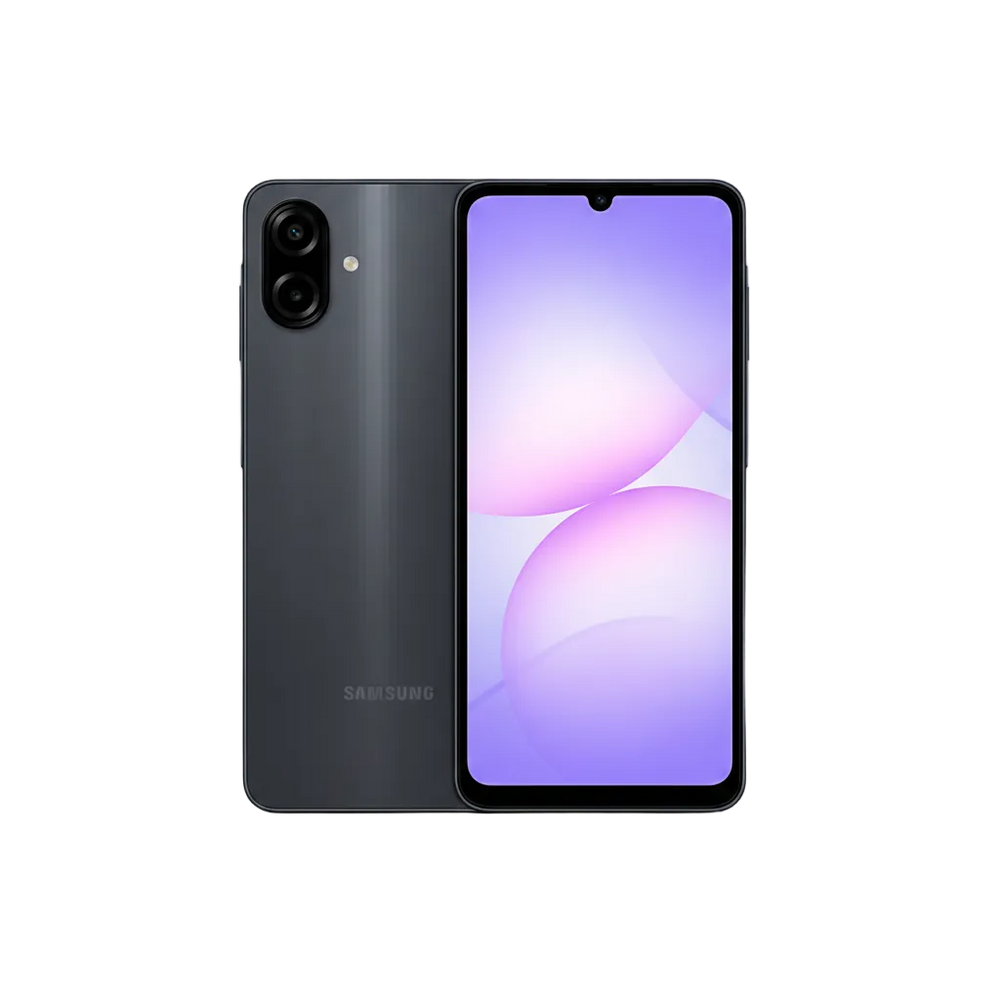 Black - Samsung Galaxy A07 4G front and back