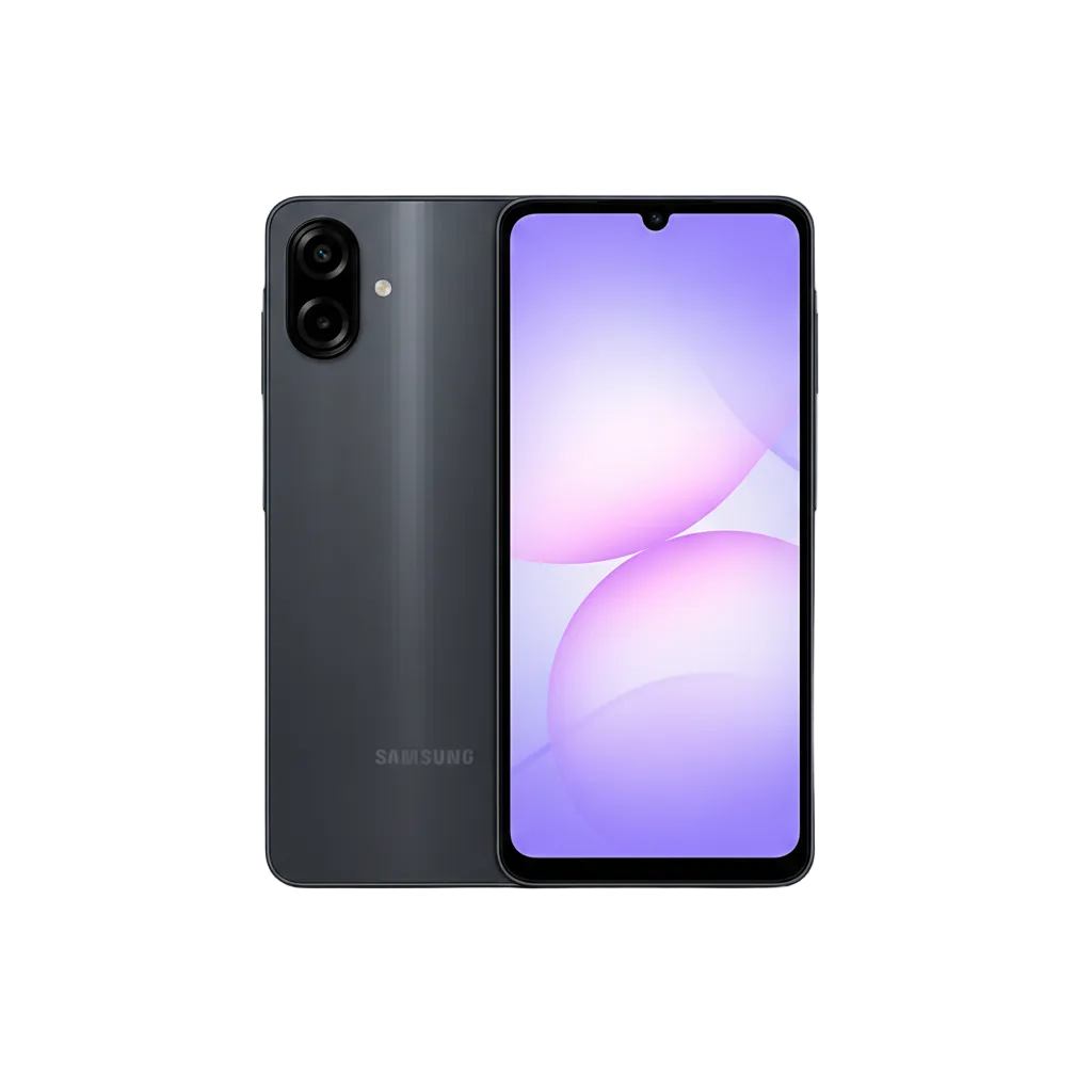 Black - Samsung Galaxy A07 4G front and back