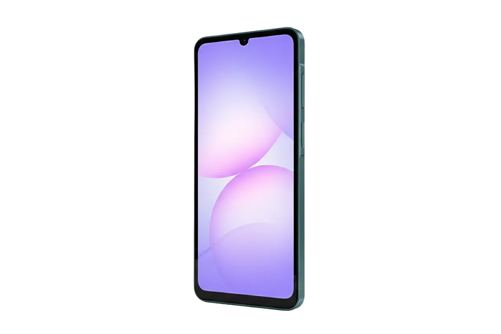 Green - Samsung Galaxy A07 4G front angled view